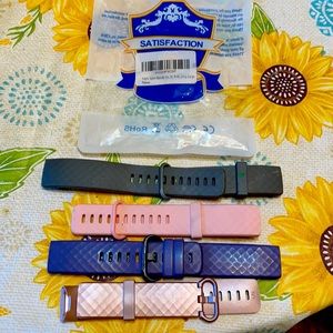 Fitbit Charge 2 wrist bands. Assorted colors.